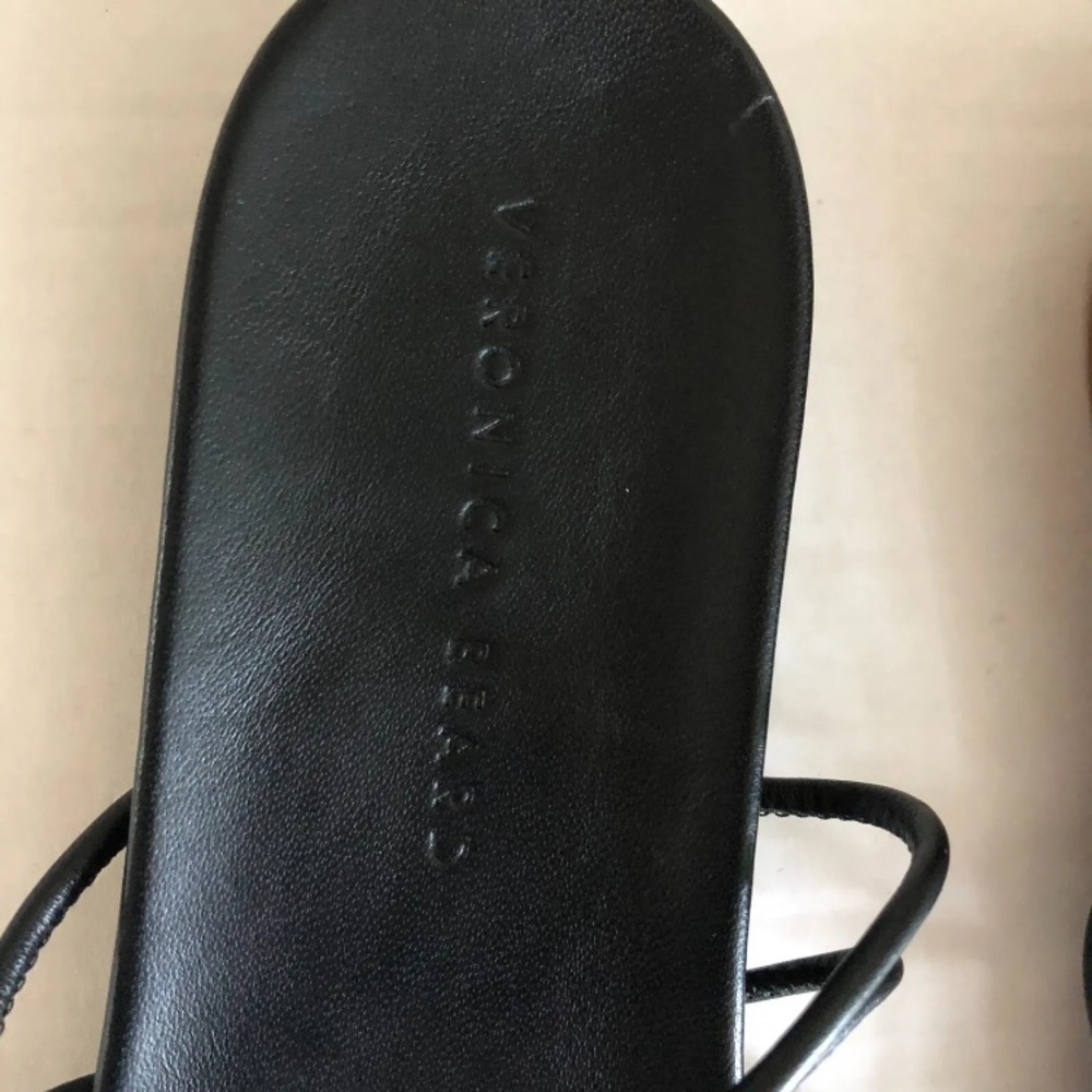 NWT Veronica Beard black strappy leather Eda sandals - Picture 5 of 7